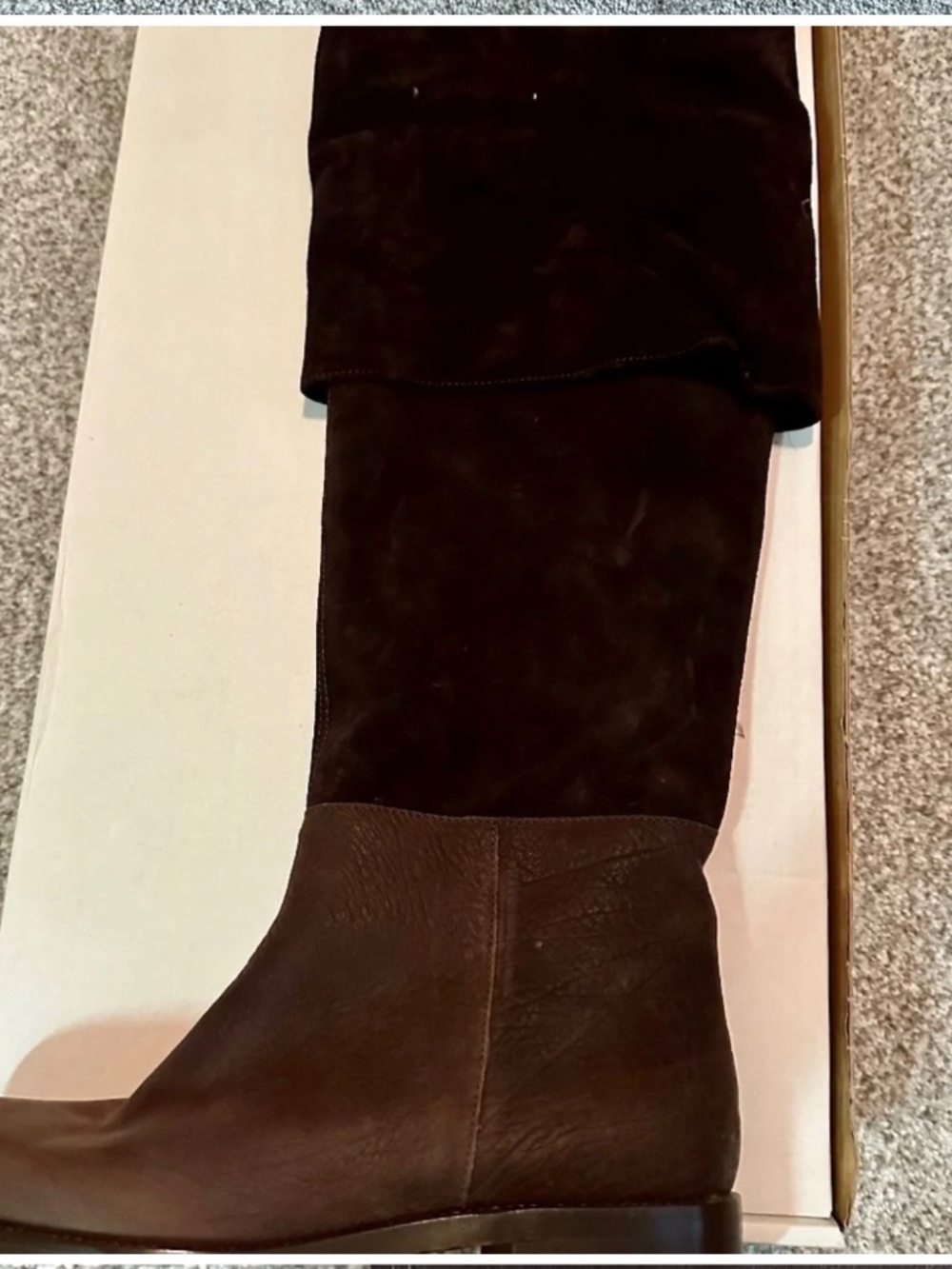 Marni Archival Y2K Chocolate Brown Suede Leather Fold Over Tall Boots 38 - Picture 4 of 10